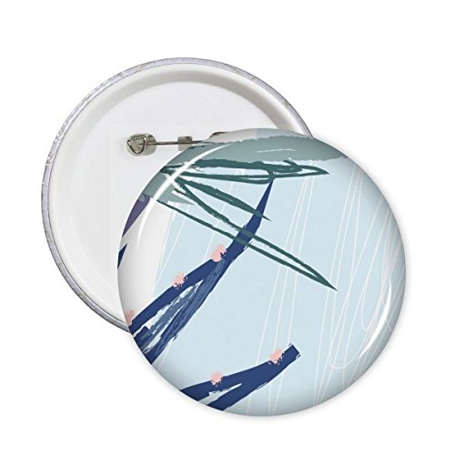 Bouton badge vêtement motif feuille abstraite multicolore pour décoration de sac à dos en tissu