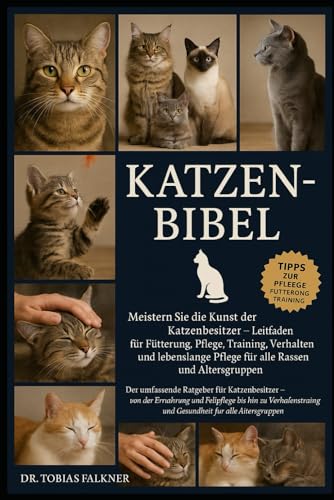 KATZEN-BIBEL: Meistern Sie die Kunst der Katzenbesitzer Leitfaden fuer Fuetterung, Pflege, Training, Verhalten und lebenslange P