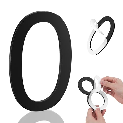 5 Inch House Numbers, Self-adhesive House Number Acrylic Modern House Numbers for Outside Black Mailbox Numbers Address Home Number for House Apartments Office Hotel Room Easy to Install (0)