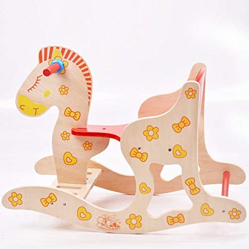 Schaukelpferd Plüsch Schaukeltier Pferd Rocker Ride-ons Baby Holz Rocking Horse Infant Pädagogisches Spielzeug Rocking… – Bild 6