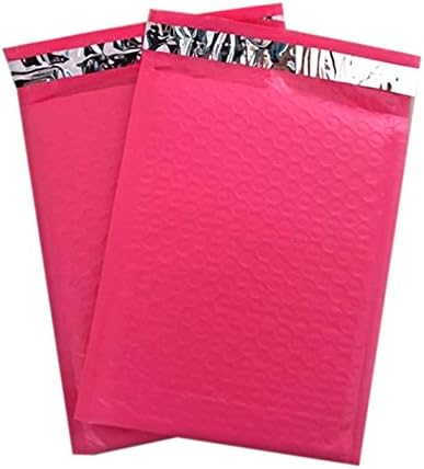 Forlei Poly Bubble Mailers โ #2 Set of 25, 8.5 x 12-inch Hot Pink Padded Business Postal Bags โ Tearproof and Waterproof Mailers โ Self-Sealing Colorful Bubble Mailers โ Poly Bubble Envelopes