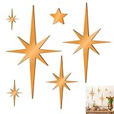 6Pcs Metallic Gold Star Wall...