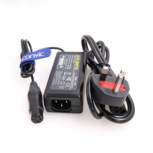 Eonvic 12V 4A 4 Pin XLR Female AC Supply Power Adapter for Sony PMW F3 F5 HDW-F900 Panasonic Zaxcom