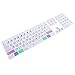 Produktbild MMDW DaVinci Resolve Shortcuts Extended Layout Silikon Tastatur Schutzhülle Skin für Apple iMac G6 Aluminium Wired Keyboard MB110B/B (A1243) Numerische Tastatur EU/US Version