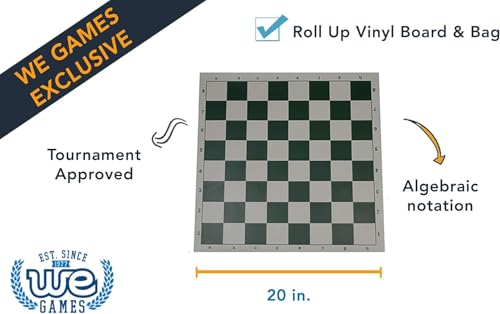 WE Games Juego de Ajedrez Deluxe con Bolsa y Tablero Roll-Up miniatura 4