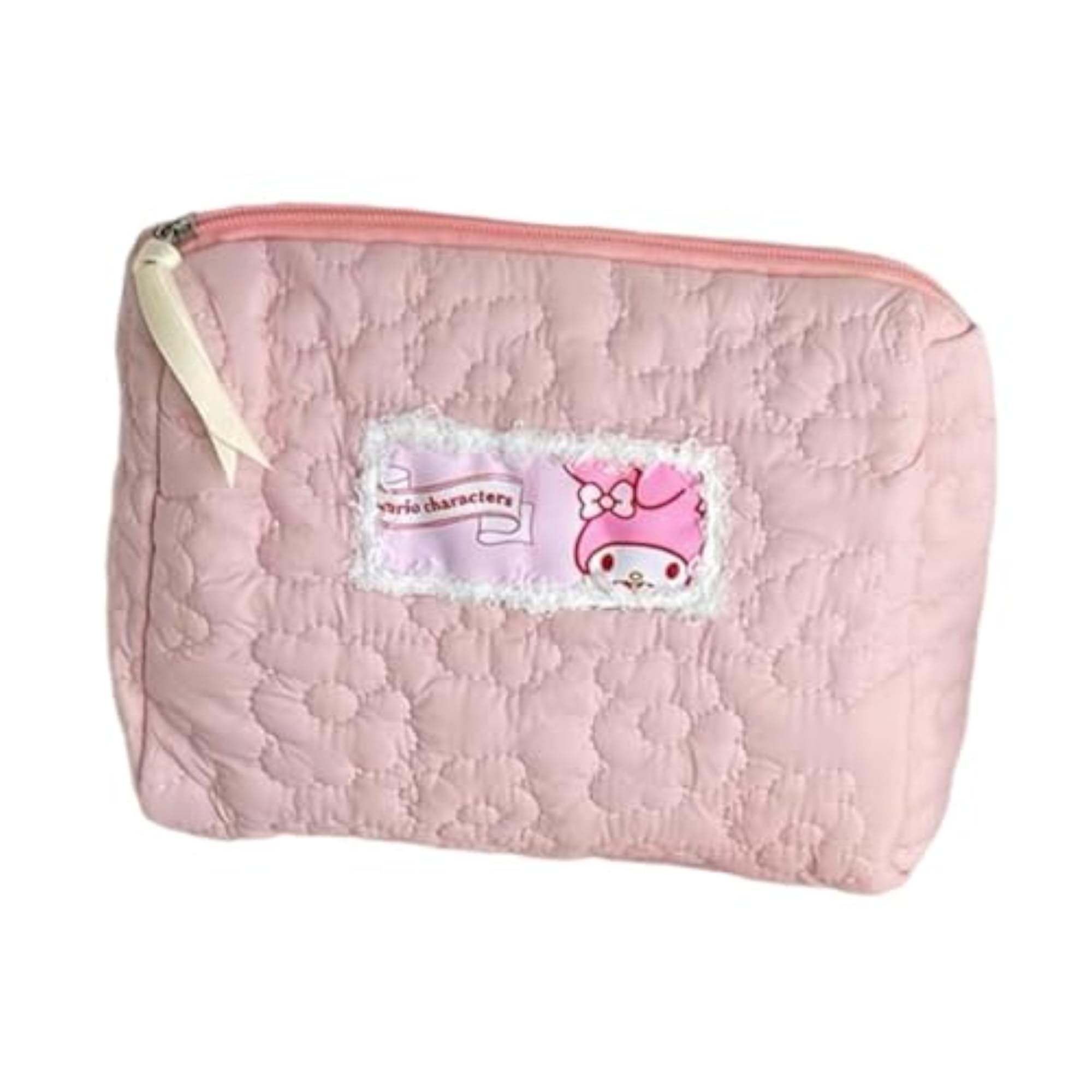 Large Capacity Pink Travel Makeup Bag with Zipper