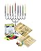 Ner Mitzvah Hanukkah Menorah Candles Dreidels, Chanukah Guide Complete Set - Metal, Standard Version