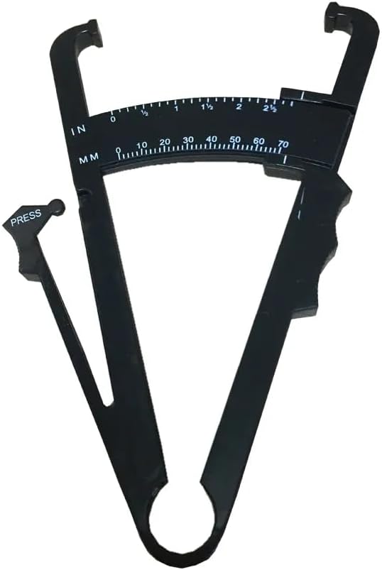 Miniatura 5 de Calibre de grasa corporal de 2.756 in (2.75 pulgadas) para mediciones precisas de pliegues en la piel, herramienta de medición de grasa corporal de