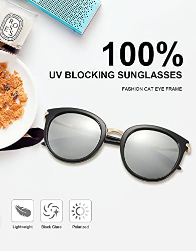 OKH Cat Eye Sunglasses with Polarized Lens, Oversized Vintage Shades for Women, Fashion Outdoor UV Protection Glasses4