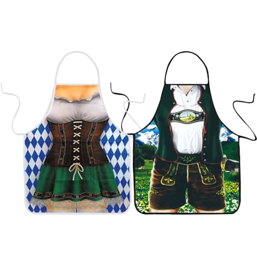 Oktoberfest Aprons Sexy Funny Apron Novelty BBQ Apron for Women Men Beer Festival Apron Christmas Xmas Apron Cooking Kitchen Barbecue Apron for Party Apron Gift
