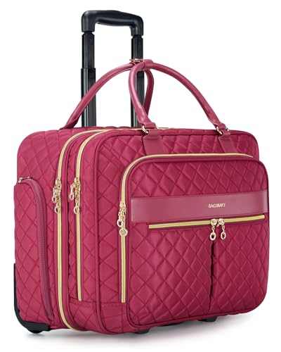 BAGSMART Rolling Laptop Bag Red