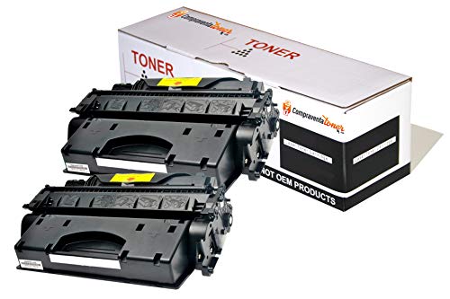 CVT   Pack 2 Toner Compatibles CE505X / 05X para HP LaserJet P2050, P2053, P2054, P2055, P2056, P2057