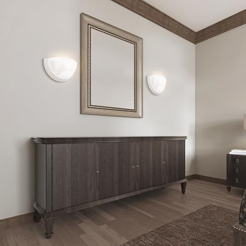 Image of Euri Lighting EIN-WL51WH-1020cec, Indoor Half Moon Sconce, 9W, 810lm, 2700K, 90+ CRI, Dimmable, E-Star, CEC (CA Compliant), JA8, Damp Rated, Lamp Included, White Housing, 10YR WTY