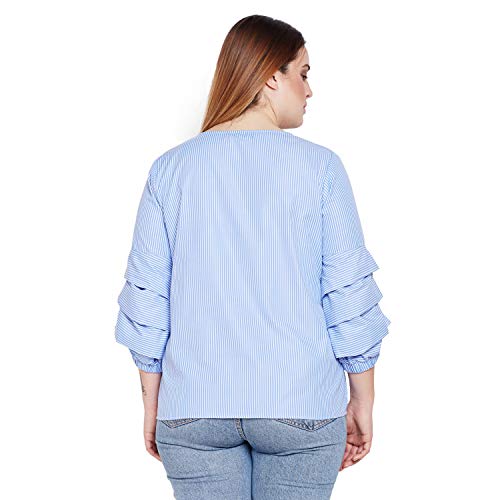 Image of Style Quotient Women Stripe Polycotton smart Casual top