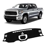 KUST Car Dash Cover for Toyota Tundra 2014-2020 2021 (SR, SR5, Limited, Platinum, 1794) Non-Slip Dashboard Cover Polyester Interior for Tundra Accessories Custom Fit Dash Mat No Glare Black