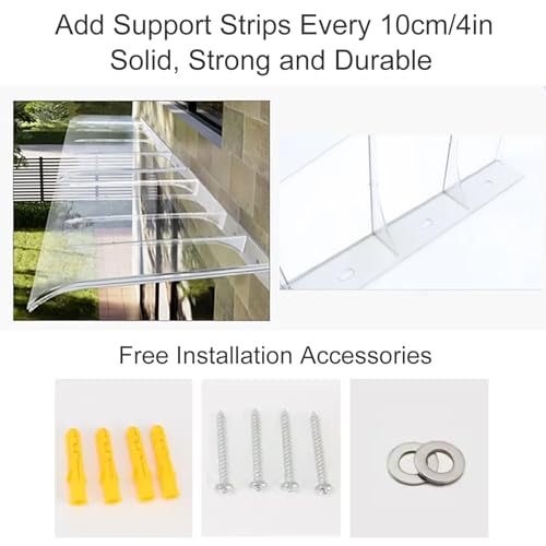 Auvent extérieur résistant aux intempéries en polycarbonate durable - 8