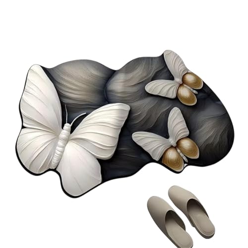 Tapis papillon 3D effet réaliste pour sol de chambre à coucher - 8