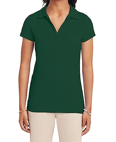 Izod Juniors Uniform Short Sleeve Performance Polo, Forest Green, X-Small #TOP16