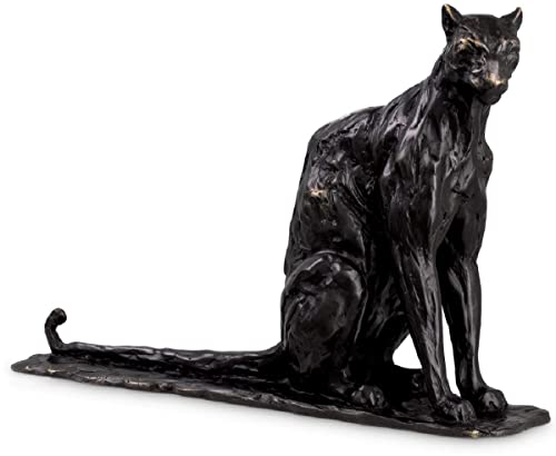 Casa Padrino Escultura Decorativa de Lujo Pantera 37 x 10 x A. 24 cm - Escultura Decorativa de Bronce - Figura Decorativa de Bronce - Decoración de Escritorio - Calidad de Lujo Cover