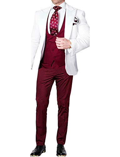 Costume Trois Pièces Gaufré Homme idéal pour mariages et soirées de gala
