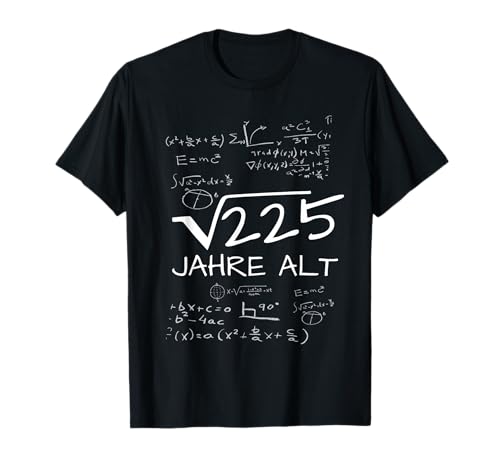 Raíz de 225 regalo para 15 cumpleaños matemáticas Nerd Camiseta