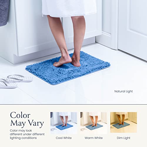 BELADOR Bathroom Rugs Sets 2 Piece - Plush Bath Mat Set Quick-Dry Soft Chenille Bathroom Mat with Rubber Backing, Absorbant Bathroom Rug Set, Washable Bath Rugs for Bathroom- Bath Mats 24x17 + 30x20 - Thumbnail 5