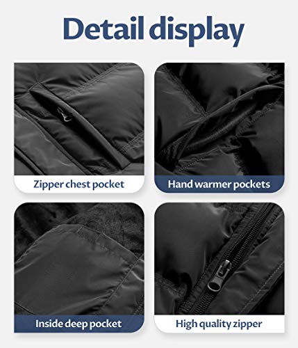 Men's Puffer Jacket Waterproof Winter Parka jacket Warm Thicken Ski Coat