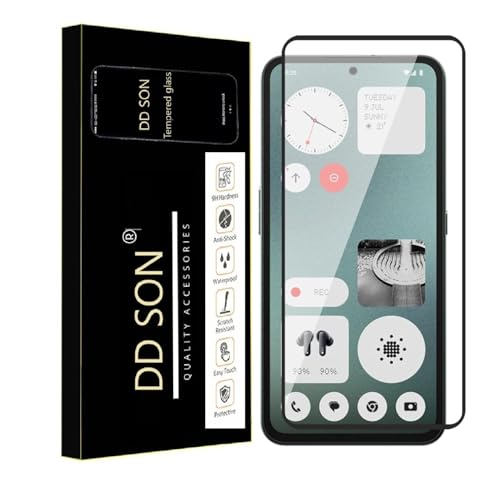 Image of DD SON Tempered Glass Screen Protector Compatible for Nothing CMF Phone 1 (Black) HD Glass with Edge to Edge Coverage and Easy Installation kit,Black