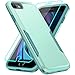 Jihucase for iPhone SE 2020/2022/SE3 iPhone 7/8 Case with Screen Protector: Heavy Duty Protective Anti-scratch and ShockProof Double-Layer Protection Cover for iPhone SE iPhone 7/8 (Green)