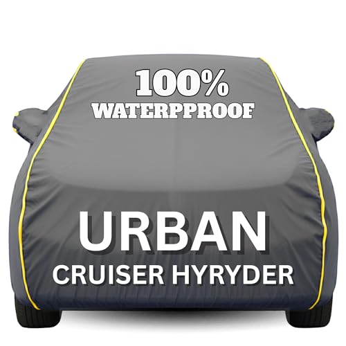 Image of Waterproof Car Body Cover - 100% Water Proof Custom Fit New Car Covers, Outdoor Full Protecting Cover for Cruiser (All Models) with Free Storage Bag - UV, Rain & Dust, All Weather Protection