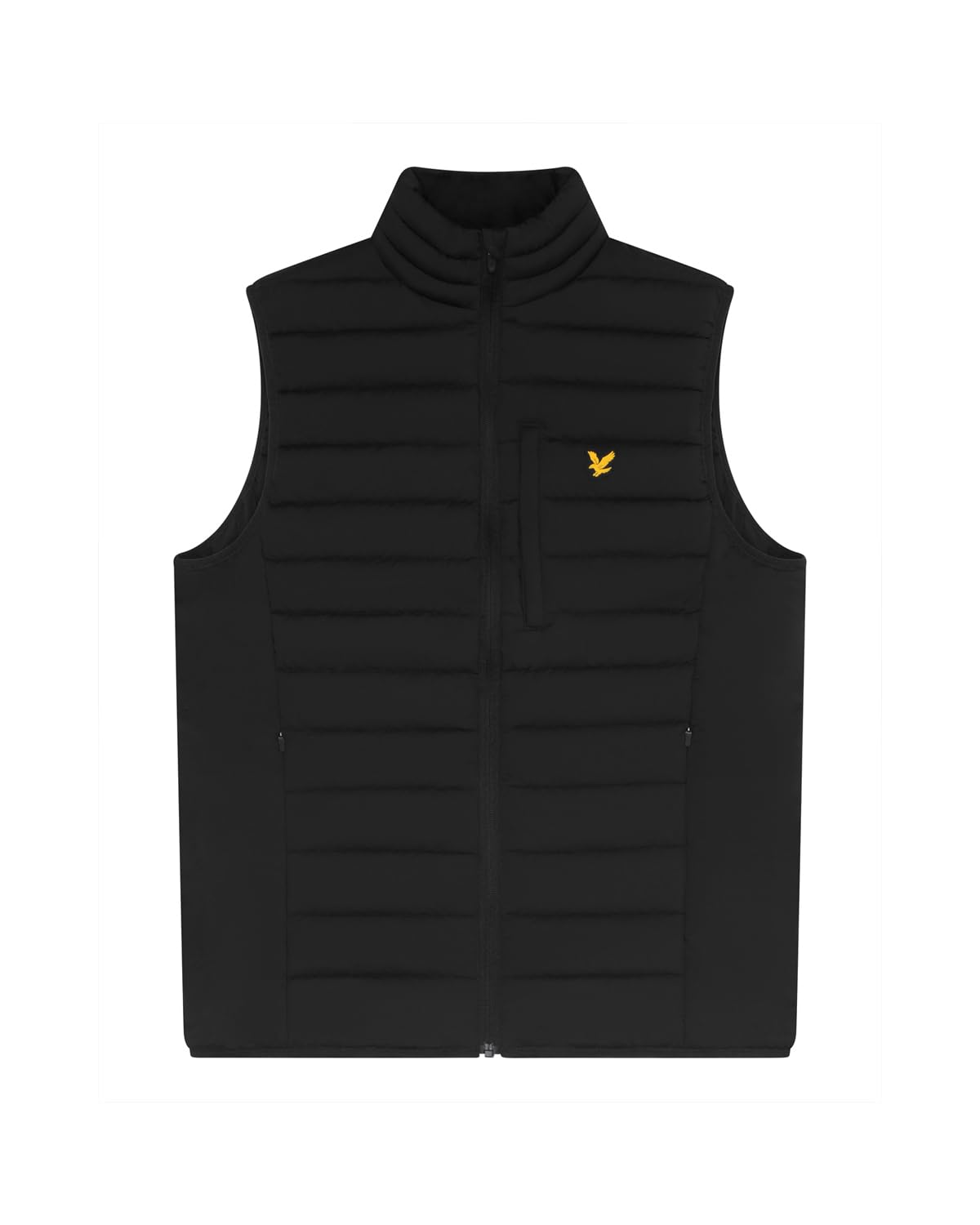 Lyle & Scott Uomo Gilet Trapuntato Leggero Elasticizzato, Jet Black