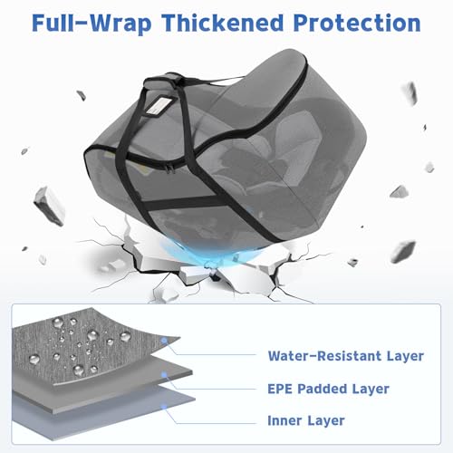 Image of Padded Car Seat Bag Compatible with Most Nuna Pipa Car Seats UPPAbaby MESA V2 without Base & Chicco KeyFit 30 and Base, Car Seat Travel Bag for Airplanes, Grey