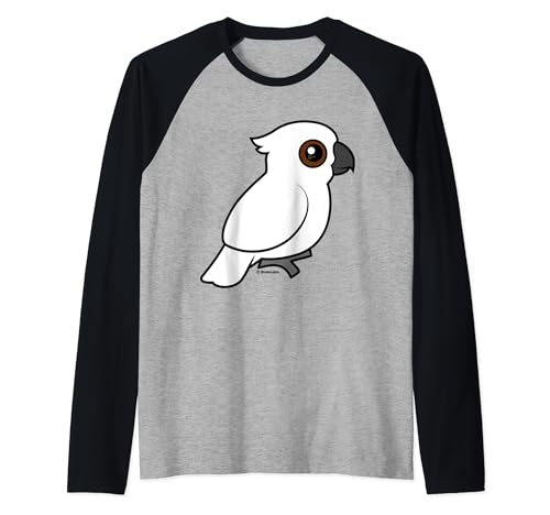 Cute Cartoon Umbrella Cockatoo Birdorable Relaxed Crest Raglan Baseball Tee