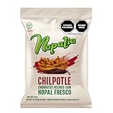 Nopalia Churritos de Maíz y Nopal Orgánico Fresco, Sabor Chilpotle, 80g, 1 Unidad