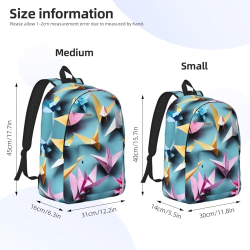 Mochila de viaje para camping y excursiones al aire libre con estampado origami 4