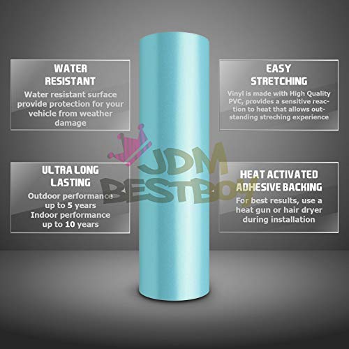 Jdmbestboy Free Tool Kit New Premium Matte Metallic Satin Pearl Champagne Gold Car Vinyl Vehicle Wrap Automotive Sticker Decal Wrapping Film With Bubble Free Air Release 4"X8" (10Cmx20Cm) Sample #TOP7