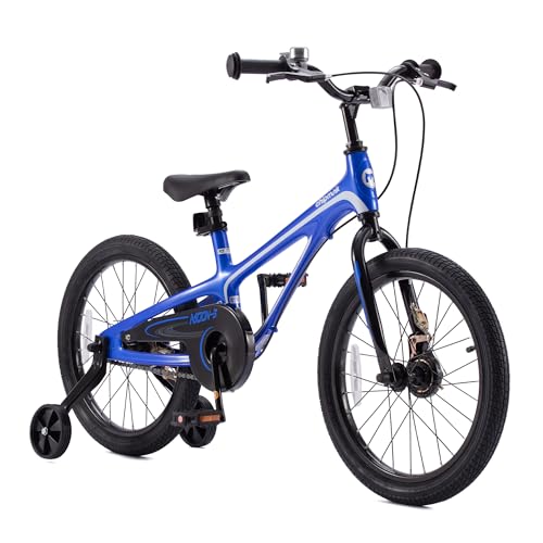 RoyalBaby Kids Bike 18 Inch Lightweight Magnesium Alloy Children's Bicycle Boys Girls Ages 5-9 Years, Blue