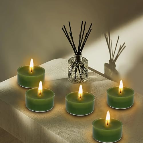 Seucrwax TEA-LIGHTS Cedar Tea Lights Candles Beeswax Candles 0.7 * 1.5Inch 5Hour Handmade Smokeless 24Pcs Tealight Candles Tea Candles thumb #6