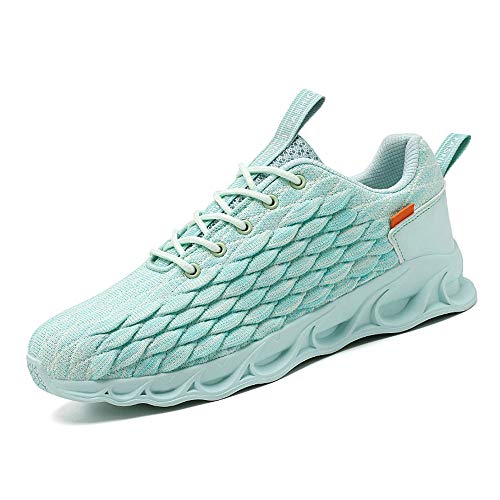 Scarpe da Ginnastica Uomo Donna Scarpe Corsa Air Cushion Sportive Running Atletico Sneakers Tutto-Verde 38