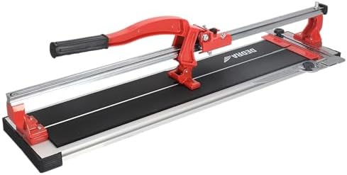 Bild 9 - Dedra Fliesenschneider, manuelle Fliesenschneidmaschine, 600 mm, 60 cm, mit Kugellager, Führungsschiene mit „X“-Profil, Aluminium-Chassis, mit gummierter Arbeitsplatte