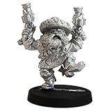 Stonehaven Miniatures Male Dwarven Gunslinger Miniature Figure, 100% Pewter Metal - 35mm Tall - (for...