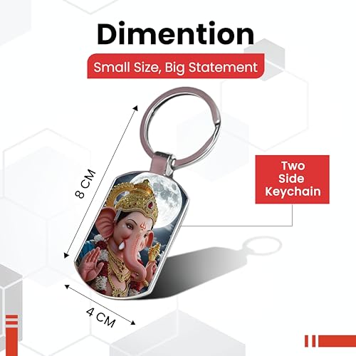 Image of Premium Printed Metal Keychain for Men & Women | High-Definition Artwork Print | Durable Key Ring for Car, Bike, Home & Office Keys | Stylish Decorative Key Holder Gift