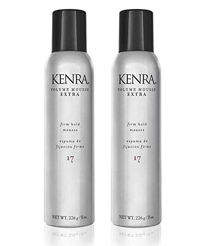 Kenra Volume Mousse Extra 17 | Firm Hold Mousse | Alcohol Free | Non-drying, Non-flaking Lightweight Formula | Tames Frizz & Conditions |Thermal Protection up to 450F| All Hair Types | 8 oz (2-Pack) -  Kenra Professional, 2458704-2