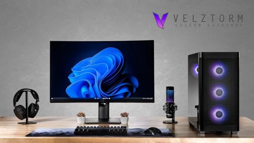 Image of Velztorm Pilum Gaming Desktop PC (AMD Ryzen 7 5700X, GeForce RTX 5060, 16GB DDR4, 1TB PCIe SSD, 120mm AIO, 750W PSU, RJ-45, 1 Display Port, HDMI, Win 11 Home)