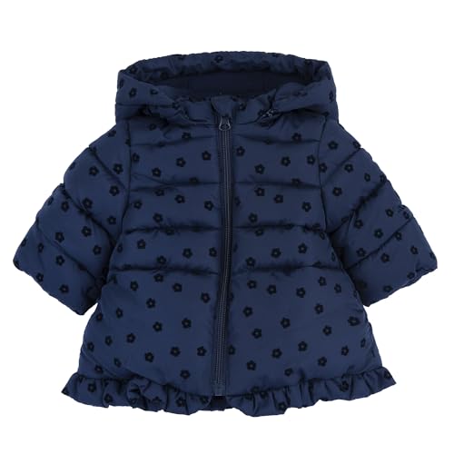 Chicco, Giubbino con cappuccio, Bebé-Niñas, Azul , 3M, Diseñado en Italia