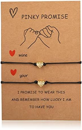 GUROTD Friendship Bracelet 2PCS Butterfly Best Friend Bracelet Handmade Friendship Gifts Bracelets For Women