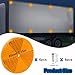 smseace 12pcs Safety Reflectors Yellow Round Reflectors with Stainless Steel Screw Used for Mailboxes,Driveway,Tunnels,Post,Cars,Trailer Reflector