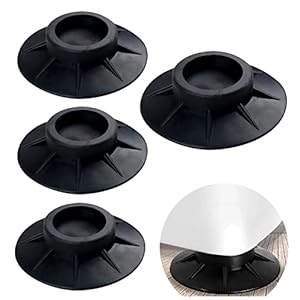 Mikiuly Schwingungsdämpfer Waschmaschine 4er Set Schwarz
