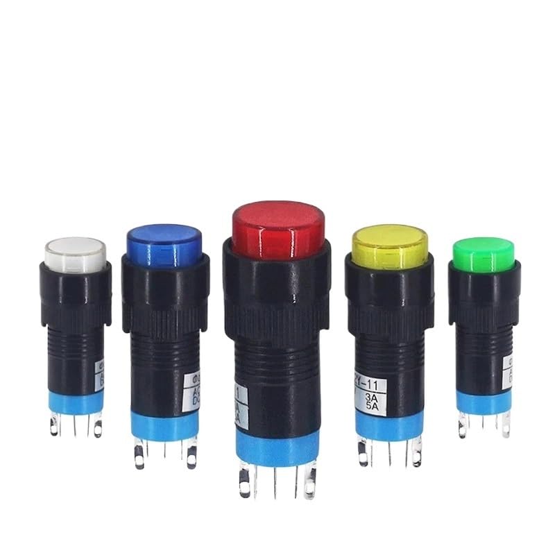 Interrupteur à bouton-poussoir vert 220V avec mini-indicateur pour tableau