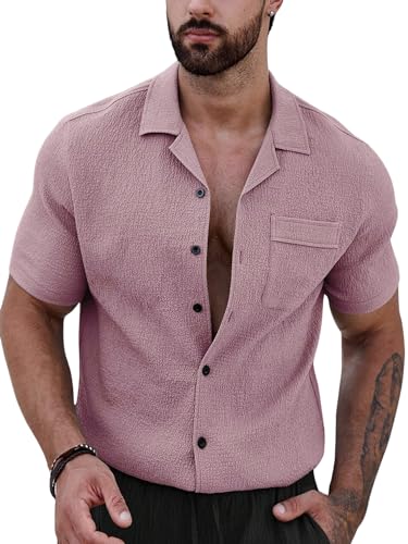 Casual Shirt for Men|| Shirt for Men|| Men Stylish Shirt (D-Crush-16-23) (L, Pink)